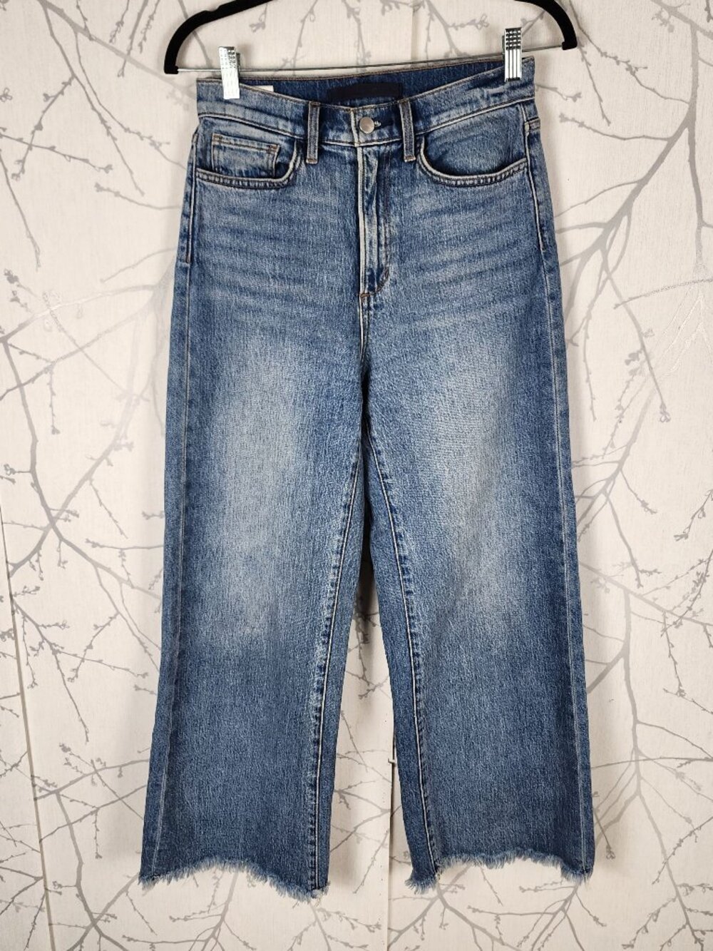 Joe's Jeans Stretch Denim Fray Hem Mia Wide Leg Ankle Jeans